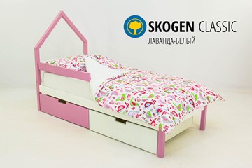 Детская кровать-домик мини Skogen белый-лаванда в Петропавловске-Камчатском