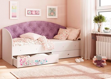 Кровать детская Эльза без бортика, Фиолетовый (щиты) в Петропавловске-Камчатском
