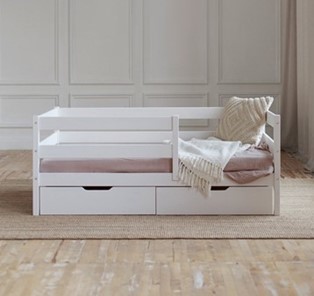 Детская кровать Софа с ящиками, цвет белый в Петропавловске-Камчатском
