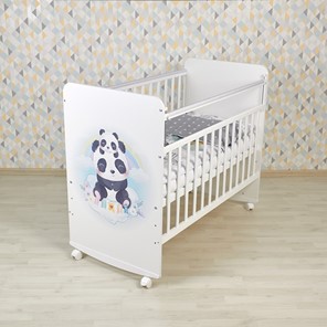 Детская кровать для девочки Фея 702 Милые панды, белый в Петропавловске-Камчатском