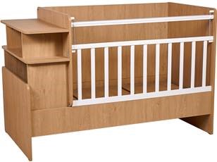 Кроватка-трансформер детская Polini kids Ameli 1150, белый-натуральный, серия Ameli в Петропавловске-Камчатском