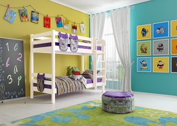 Детская 2-этажная кровать Мебельград Соня, Вариант 9 Белый в Петропавловске-Камчатском