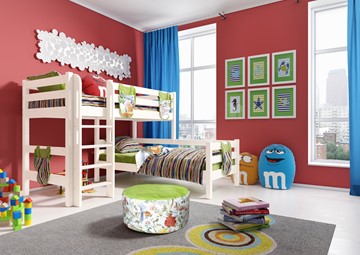 Детская двухъярусная кровать Мебельград Соня, Вариант 7 Белый в Петропавловске-Камчатском