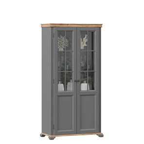 Шкаф с стеклом в гостинную Амели (Оникс серый) ЛД 642.890 в Петропавловске-Камчатском
