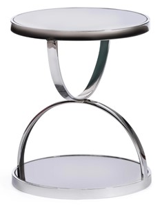 Стеклянный столик в зал GROTTO (mod. 9157) металл/дымчатое стекло, 42х42х50, хром в Петропавловске-Камчатском