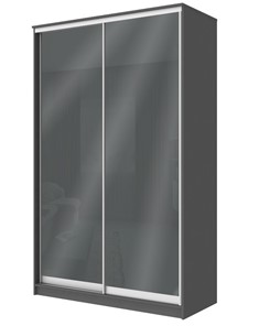 Шкаф 2-х дверный Хит-22-4-12/2-22 с цветным стеклом, темно-серый 073, Графит в Петропавловске-Камчатском