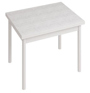 Обеденный стол СТ22, Белый/Белый мрамор в Петропавловске-Камчатском