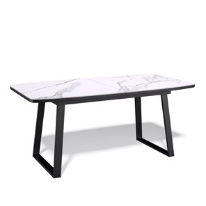Раздвижной стол AZ1400 (черный/керамика мрамор белый) в Петропавловске-Камчатском