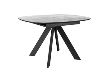 Кухонный стол раскладной DikLine BK100 Керамика Серый мрамор/подстолье черное/опоры черные в Петропавловске-Камчатском