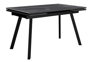 Керамический обеденный стол DikLine SKA125 Керамика Серый мрамор/подстолье черное/опоры черные (2 уп.) в Петропавловске-Камчатском