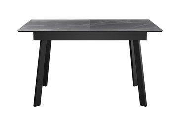 Керамический обеденный стол DikLine SKH125 Керамика Серый мрамор/подстолье черное/опоры черные (2 уп.) в Петропавловске-Камчатском