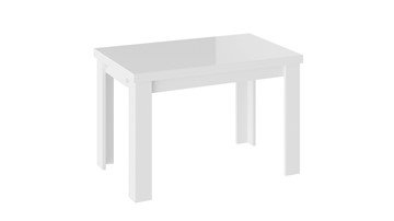 Мини-стол на кухню Норман тип 1, цвет Белый/Стекло белый глянец в Петропавловске-Камчатском