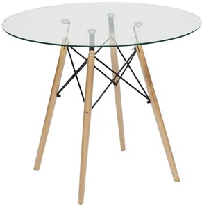 Стеклянный стол CINDY GLASS (mod.80GLASS) металл/стекло, D80х75см, прозрачный арт.13068 в Петропавловске-Камчатском