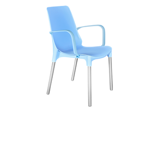 Обеденный стул SHT-ST76/S424 (голубой/хром лак) в Петропавловске-Камчатском