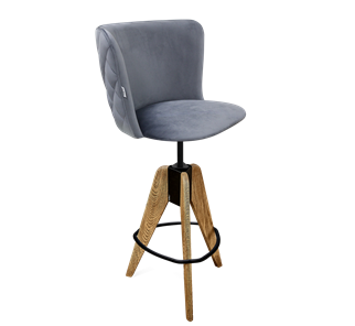 Барный  стул SHT-ST36-3 / SHT-S92 (нейтральный серый/браш.коричневый/черный муар) в Петропавловске-Камчатском