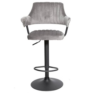Мягкий барный стул КАНТРИ WX-2917 вельвет светло-серый в Петропавловске-Камчатском