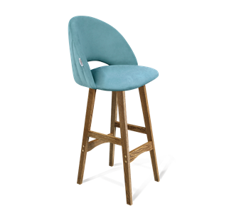 Барный стул SHT-ST34-1 / SHT-S65 (голубая пастель/дуб брашированный коричневый) в Петропавловске-Камчатском