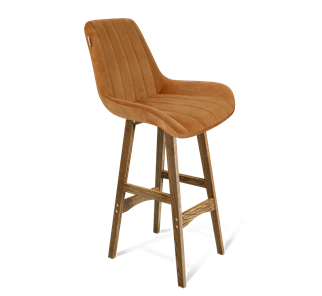 Барный стул SHT-ST37 / SHT-S65 (горчичный/дуб брашированный коричневый) в Петропавловске-Камчатском