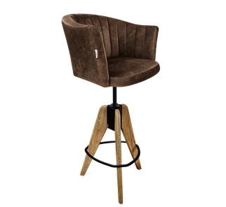 Барный стул SHT-ST42-1 / SHT-S92 (кофейный трюфель/браш.коричневый/черный муар) в Петропавловске-Камчатском