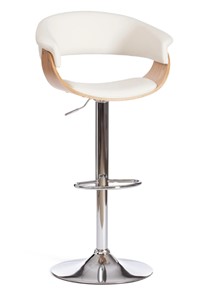 Барный стул VIMTA (mod.4021S) белый/натуральный/хром арт.13660 в Петропавловске-Камчатском