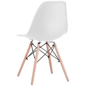 Комплект стульев 4 шт. BRABIX "Eames CF-010", пластик белый, опоры дерево/металл, 532630, 2033A в Петропавловске-Камчатском