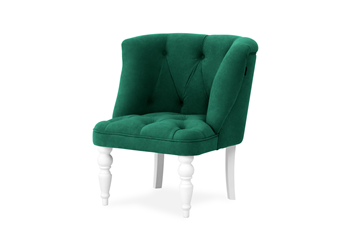 Кресло Бриджит зеленый ножки белые в Петропавловске-Камчатском