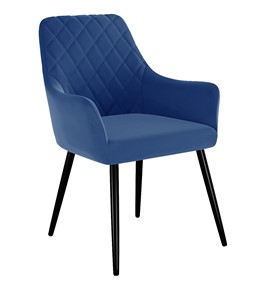Обеденный стул 241, микровелюр Z20 синий, ножки черные в Петропавловске-Камчатском