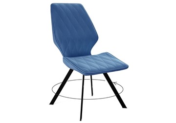 Обеденный стул DikLine 243 поворотный B8 BLUE, ножки черные в Петропавловске-Камчатском