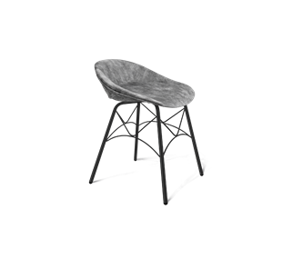 Обеденный стул SHT-ST19-SF1 / SHT-S107 (дымный/черный муар) в Петропавловске-Камчатском