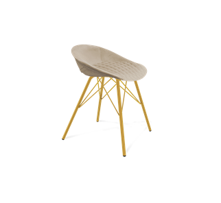 Обеденный стул SHT-ST19-SF1 / SHT-S37 (ванильный крем/золото) в Петропавловске-Камчатском