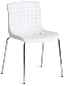 Обеденный стул SKALBERG (mod. C-084-A) 46х56х79 White (белый) / Chrome (хром) арт.19260 в Петропавловске-Камчатском