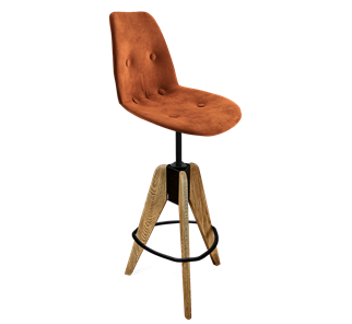 Полубарный стул SHT-ST29-C2 / SHT-S92 (песчаная буря/браш.коричневый/черный муар) в Петропавловске-Камчатском