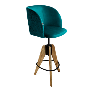 Полубарный стул SHT-ST33-1 / SHT-S92 (альпийский бирюзовый/браш.коричневый/черный муар) в Петропавловске-Камчатском