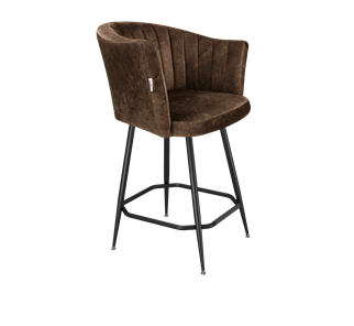 Полубарный стул SHT-ST42-1 / SHT-S148-1 (кофейный трюфель/черный муар) в Петропавловске-Камчатском