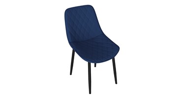 Обеденный стул Oscar (Черный муар/Велюр L005 синий) в Петропавловске-Камчатском