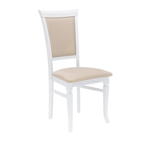 Обеденный стул Leset Монтана (Белый 9003/жаккард Антина ваниль Ж4.07) в Петропавловске-Камчатском