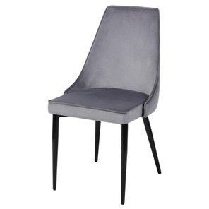 Дизайнерский стул Лорд СРП-071 Эмаль черная Веллюто серый в Петропавловске-Камчатском