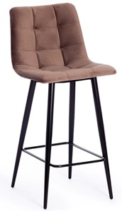 Кухонный полубарный стул CHILLY (mod. 7095пб) 55х44х94 коричневый barkhat 12/черный арт.19656 в Петропавловске-Камчатском