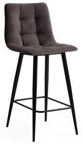 Полубарный кухонный стул CHILLY (mod. 7095пб) 55х44х94 темно-серый barkhat 14/черный арт.19657 в Петропавловске-Камчатском