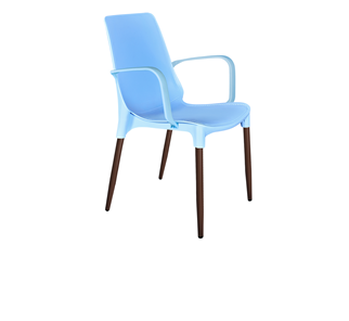 Обеденный стул SHT-ST76/S424-С (голубой/коричневый муар) в Петропавловске-Камчатском