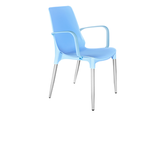 Обеденный стул SHT-ST76/S424-С (голубой/хром лак) в Петропавловске-Камчатском