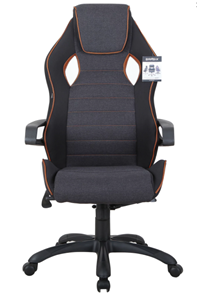 Кресло Brabix Techno Pro GM-003 (ткань, черное/серое, вставки оранжевые) в Петропавловске-Камчатском