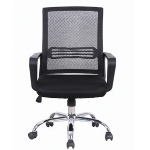 Офисное кресло Brabix Daily MG-317 (с подлокотниками, хром, черное) 531833 в Петропавловске-Камчатском