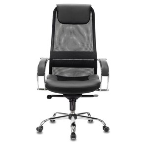 Офисное кресло Brabix Premium Stalker EX-609 PRO (хром, мультиблок, ткань-сетка/экокожа, черное) 532416 в Петропавловске-Камчатском