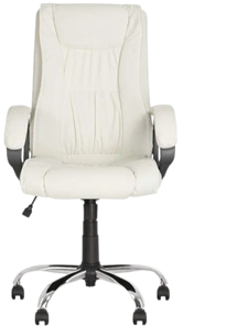 Офисное кресло ELLY (CHR68) экокожа ECO-50, белая в Петропавловске-Камчатском