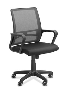 Офисное кресло для сотрудника Акцент, сетка YM/ткань TW / черная/серая в Петропавловске-Камчатском