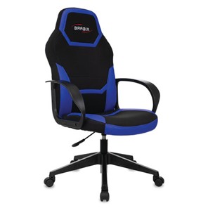 Компьютерное кресло BRABIX "Alpha GM-018", ткань/экокожа, черное/синее, 532638, GM-018_532638 в Петропавловске-Камчатском