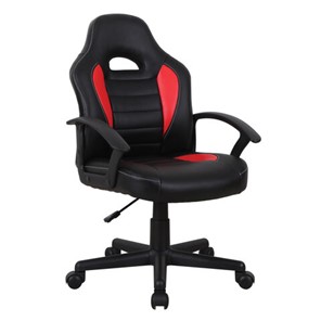 Кресло офисное BRABIX "Spark GM-201", экокожа, черное/красное, 532503 в Петропавловске-Камчатском