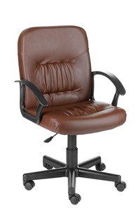 Офисное кресло Чат кожзам коричневый в Петропавловске-Камчатском