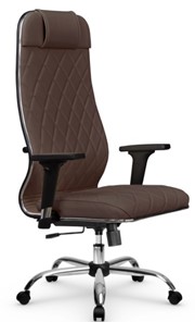 Кресло офисное Мetta L 1m 40M/2D Infinity Easy Clean (MPES) топган, нижняя часть 17833 темно-коричневый в Петропавловске-Камчатском